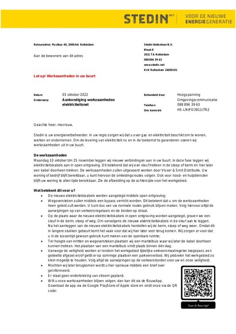 Bewonersbrief Landbouwpad - Amazoneweg