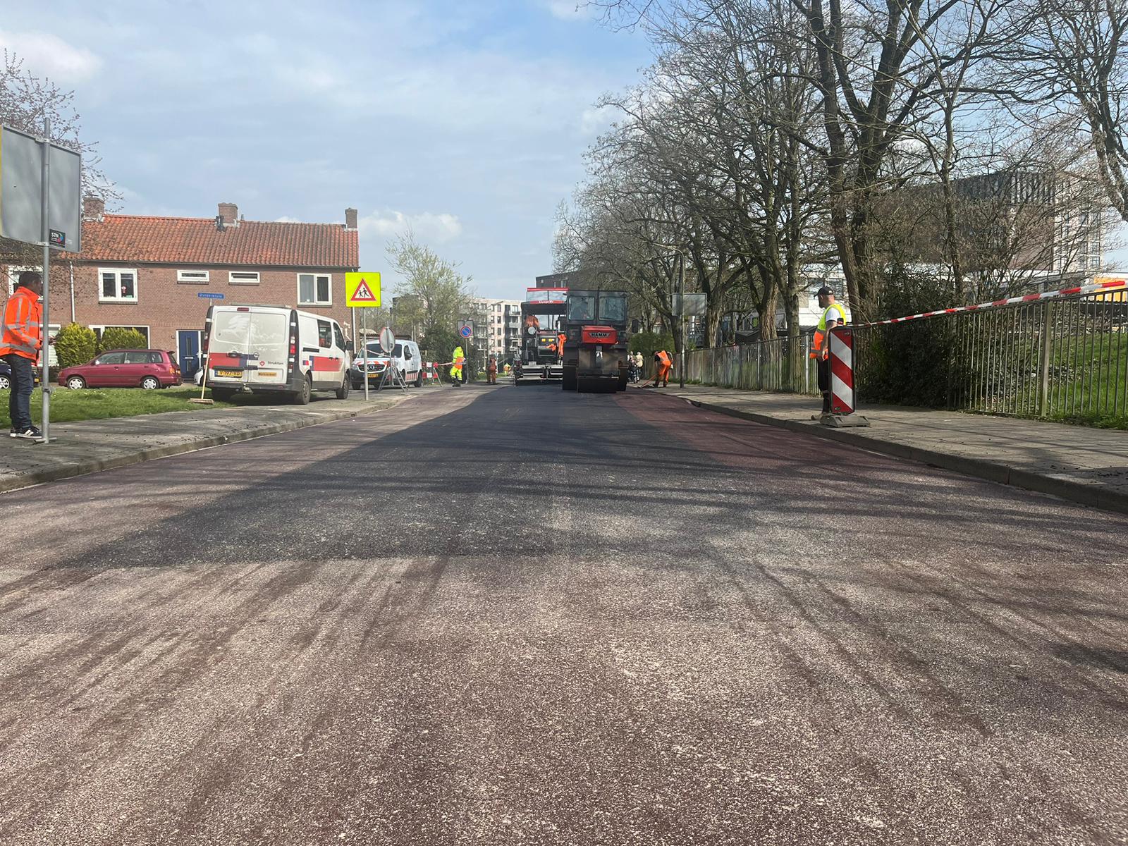 Bijna klaar met asfalteren Keerkring