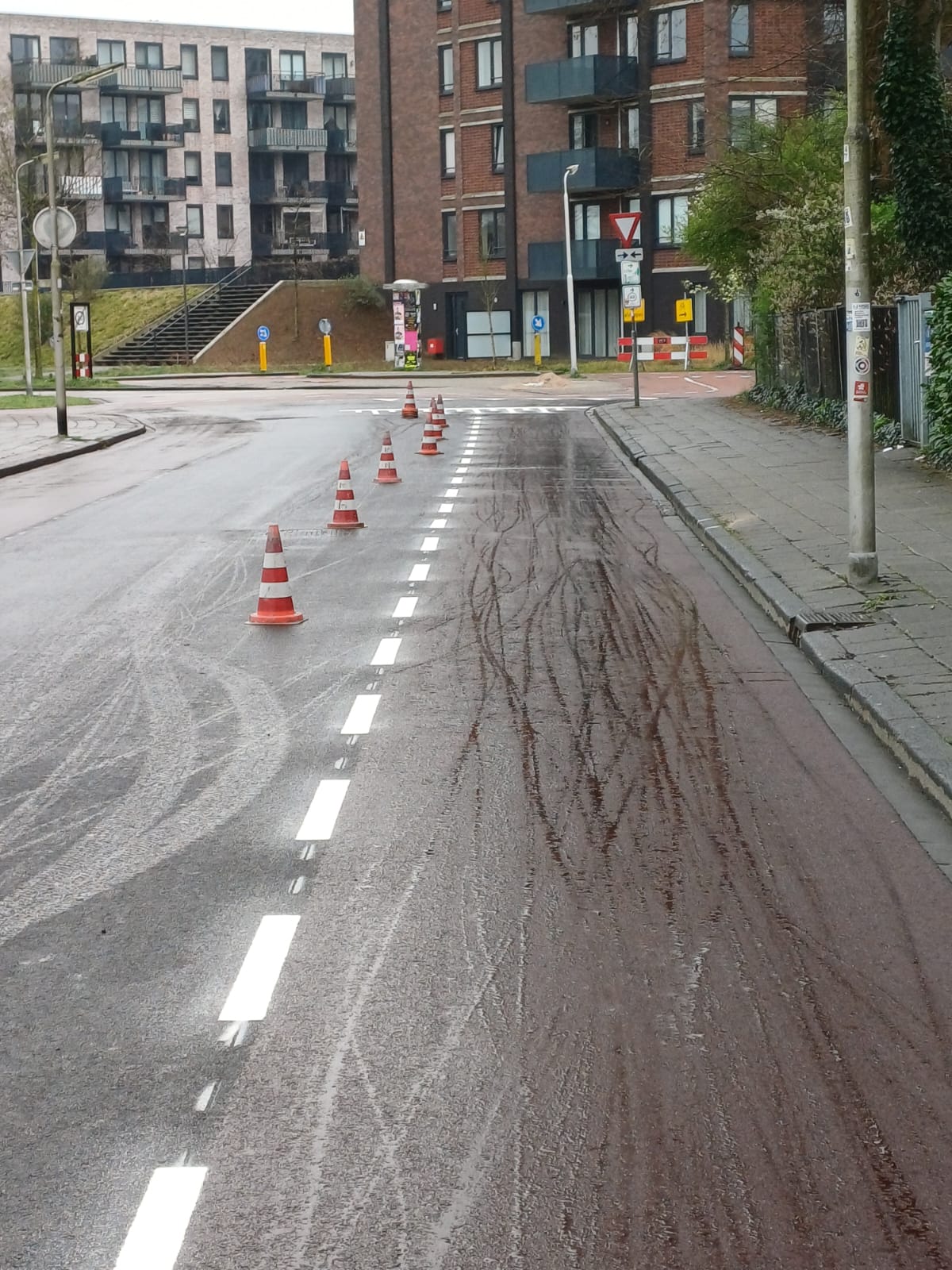 Aanbrengen belijning Keerkring