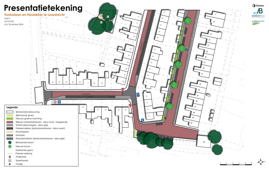 Aangepaste presentatietekening Vuntuslaan en Heulakker te Loosdrecht - blad2