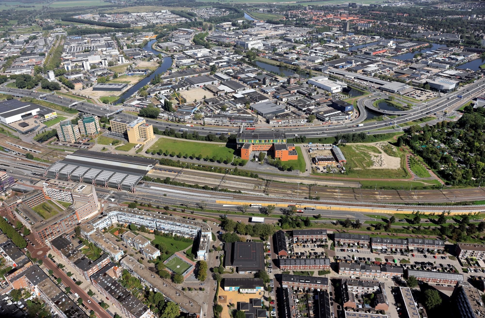 Luchtfoto van de Horvathweg en omgeving