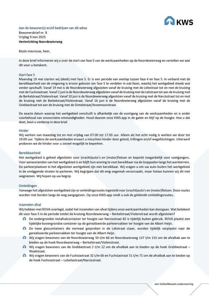 Fase 5 - bewonersbrief