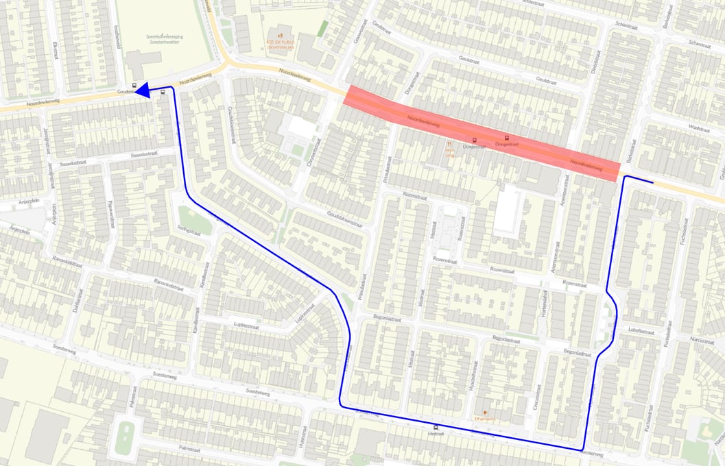 fase 6: rijroute buurtbus 501