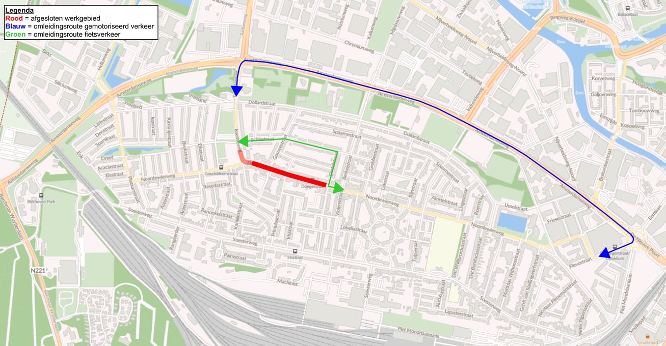 Fase 7: omleidingsroute