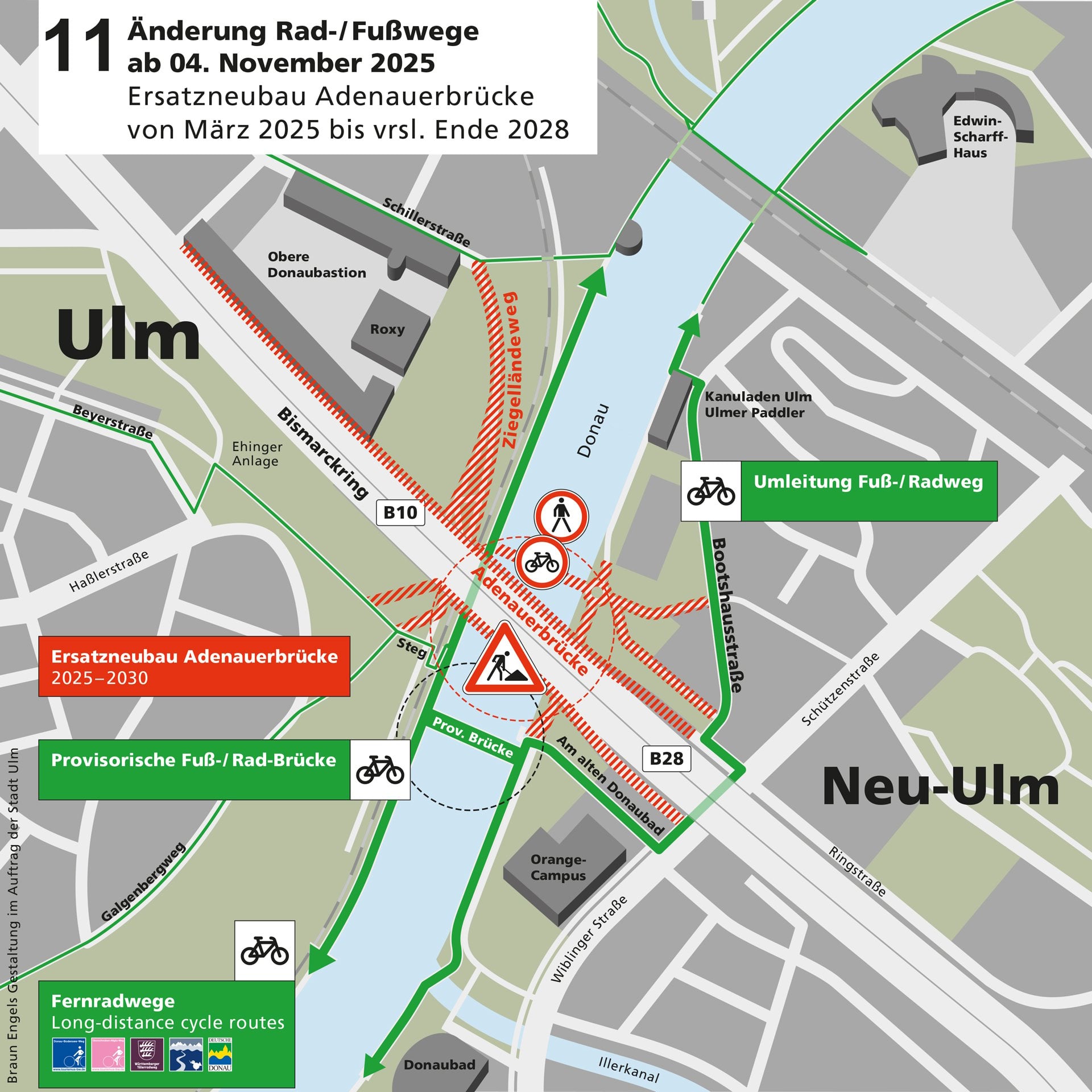 Donauradweg wieder geöffnet ab 04.11.2025