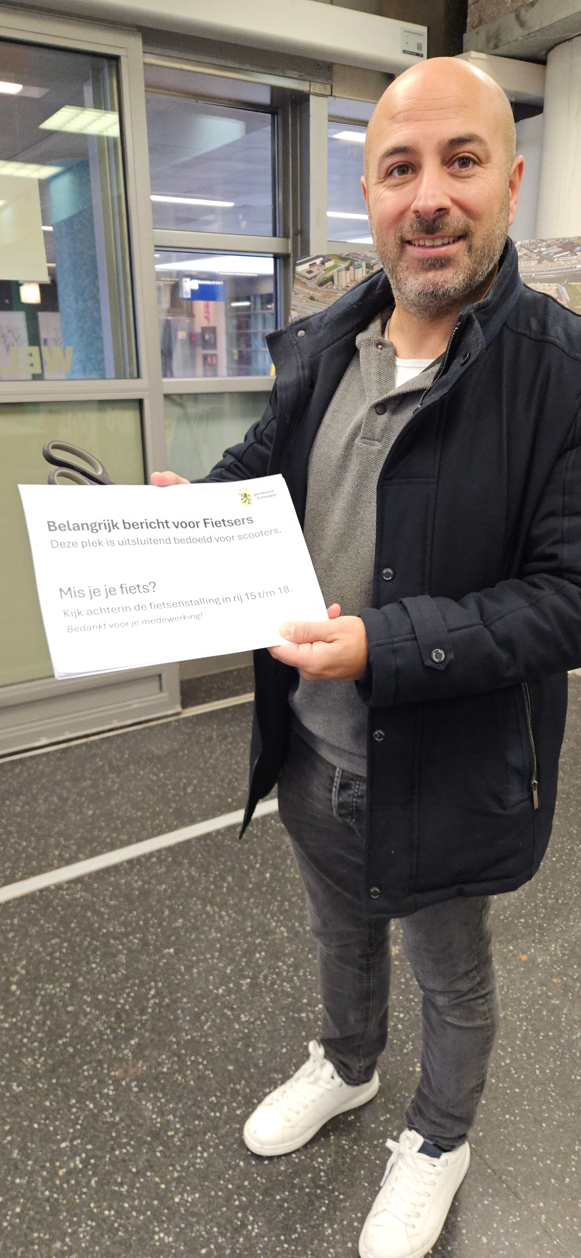 Omgevingsmanagers Huseyin Dalmis met belangrijk bericht voor fietsers.