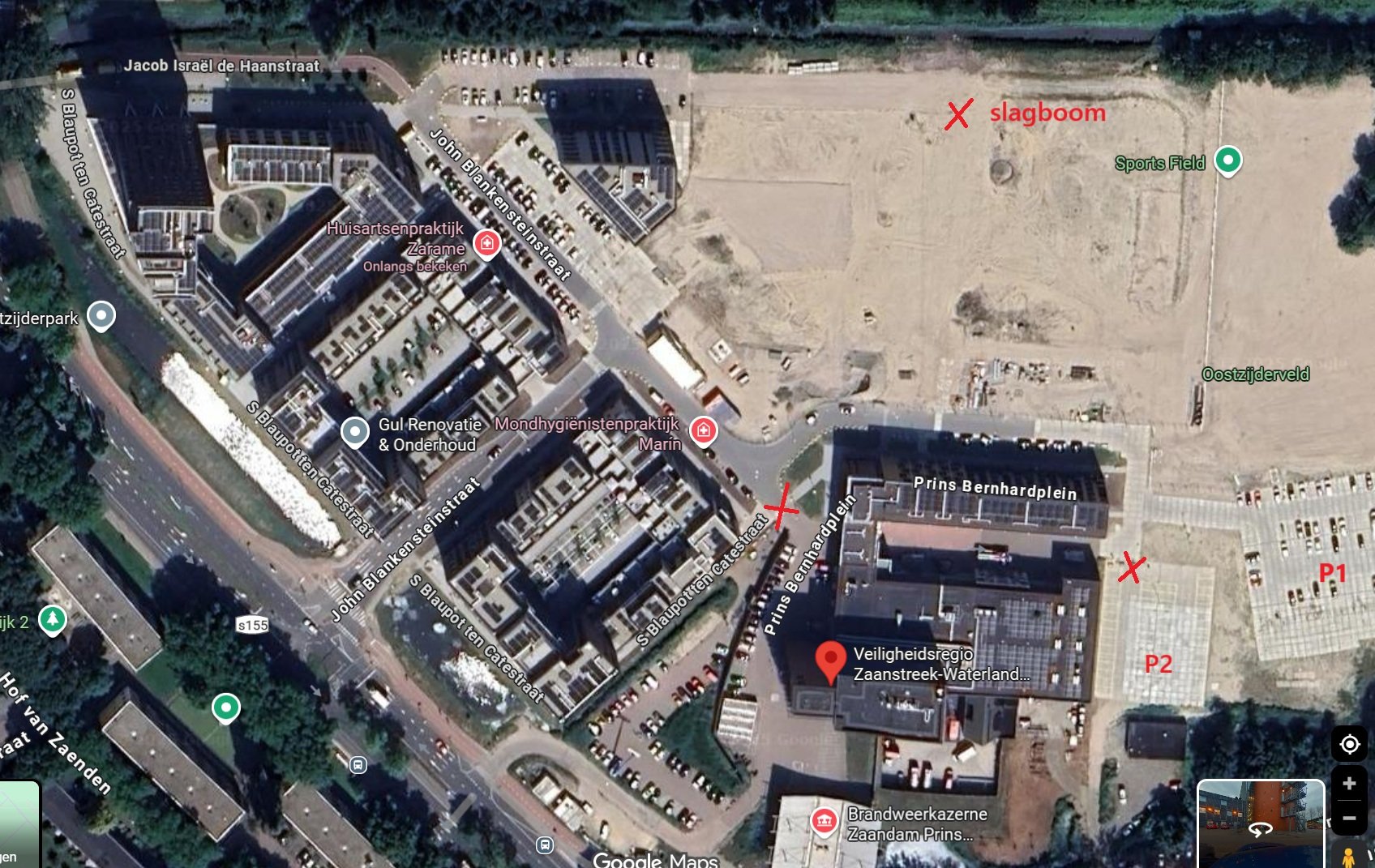 Locatie slagbomen