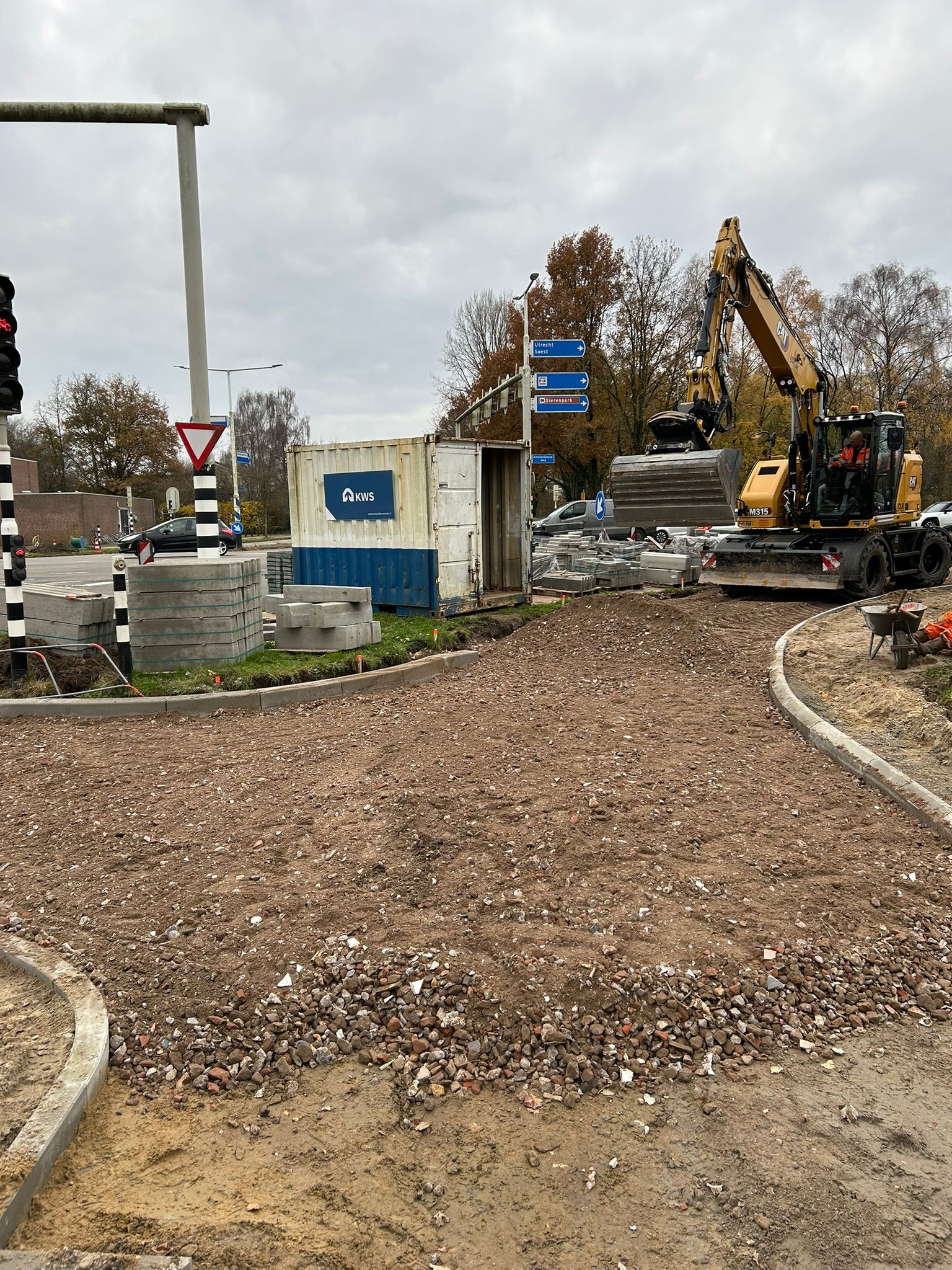 Fase 1F: aanbrengen puinfundering