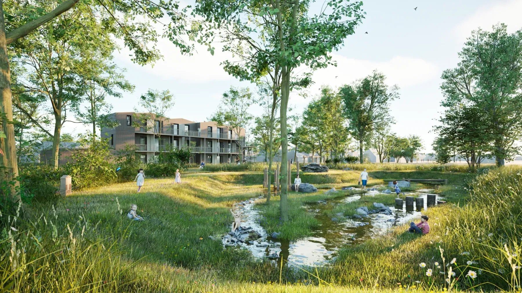 Impressie van de sociale huurwoningen in fase 2. Bron: Hodes