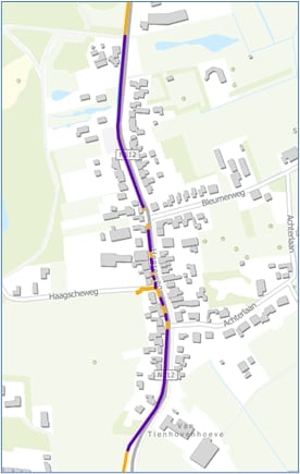 Figuur 2: Aanleg middenspanningskabel in Noord—Bakkum in de periode 12 januari t/m 6 maart  2026.