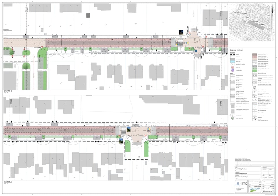 Ontwerptekening(en) Herinrichting en rioolvervanging Kerklaan te Kortenhoef