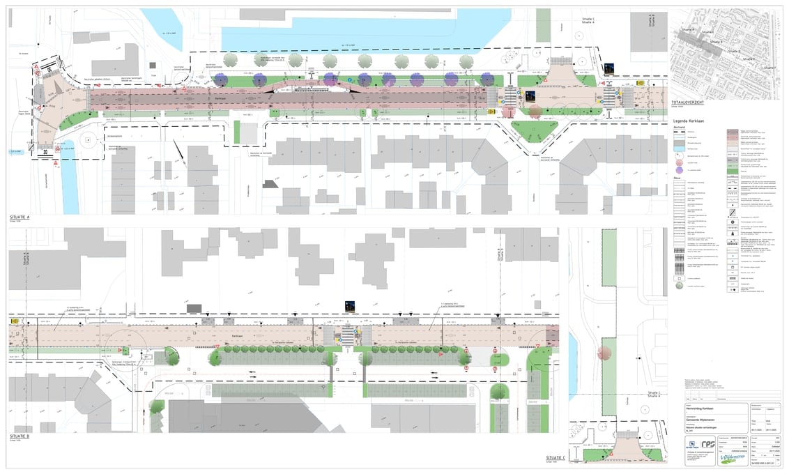 Ontwerptekening(en) Herinrichting en rioolvervanging Kerklaan te Kortenhoef