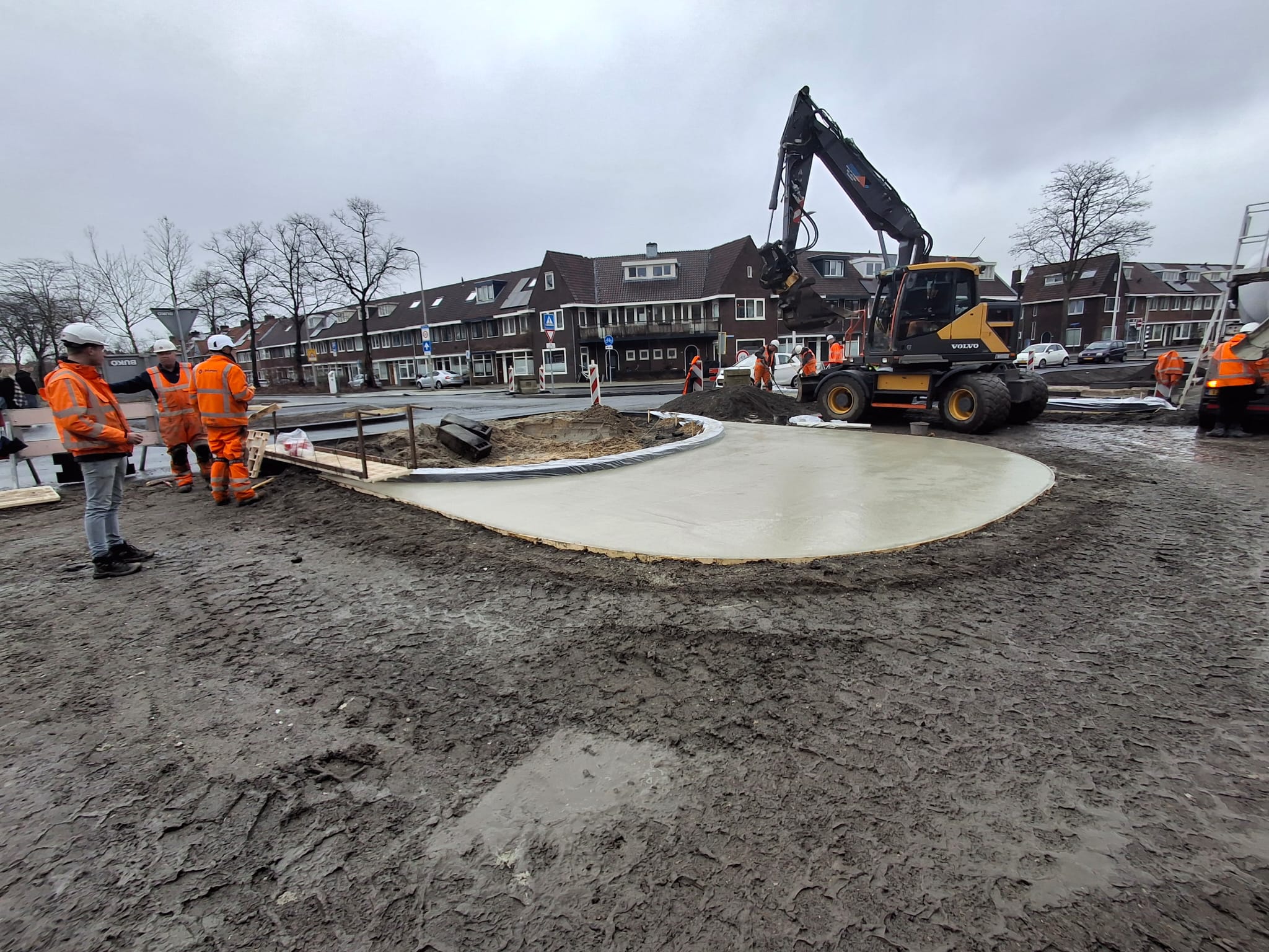 Betonstrook middendruppel