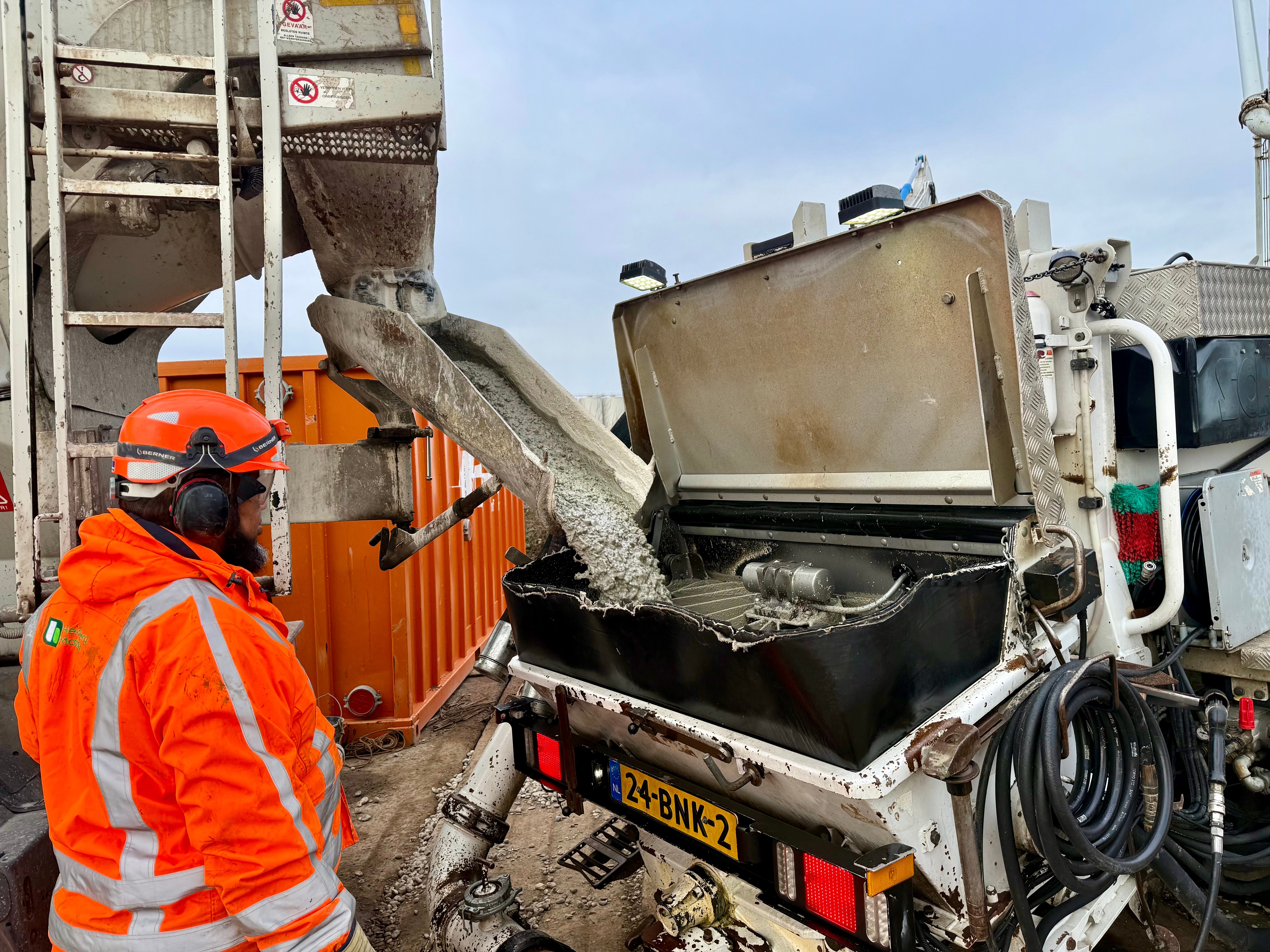 Close-up van het beton