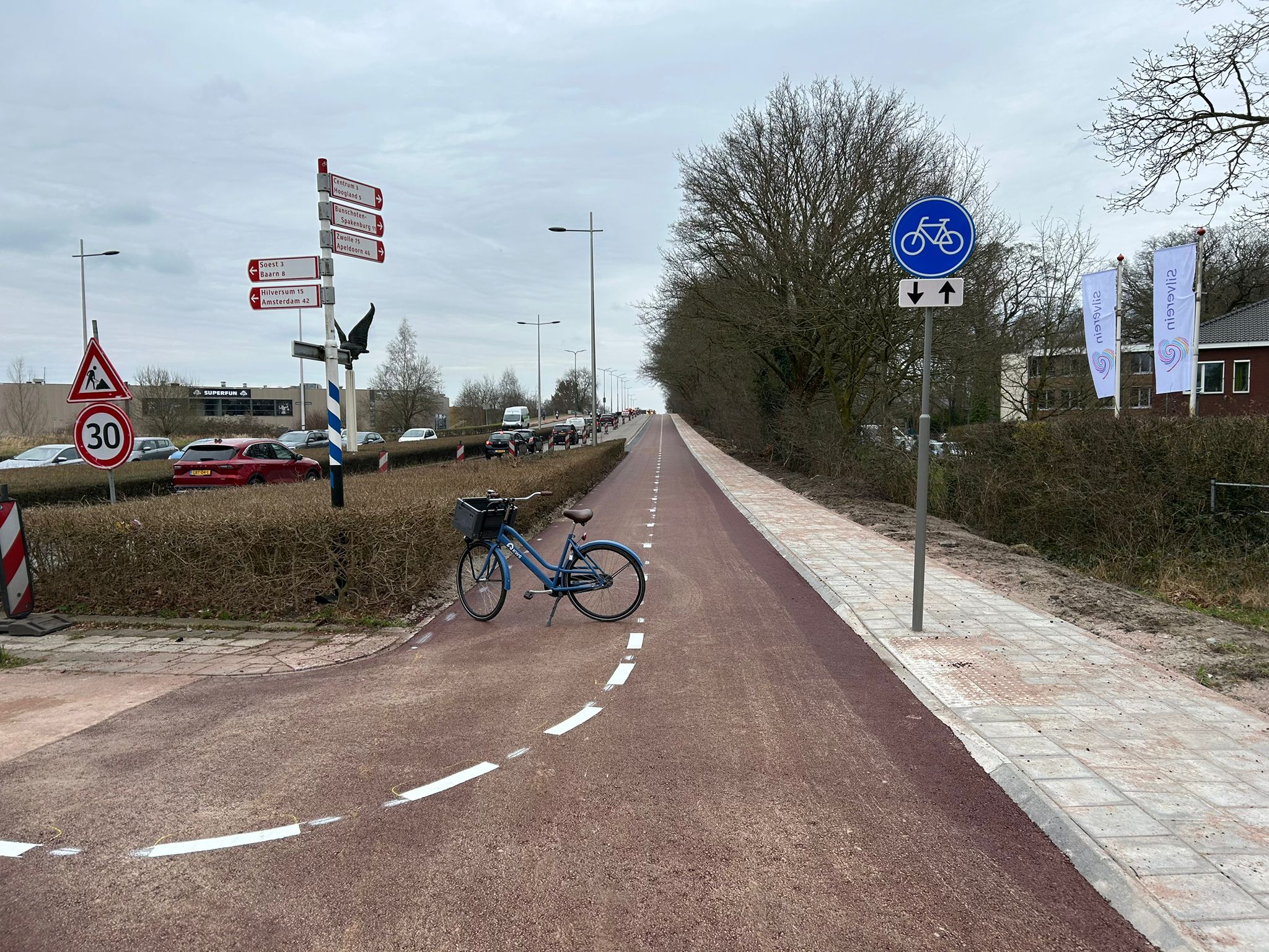 Fase 2A: nieuw aangebracht asfalt