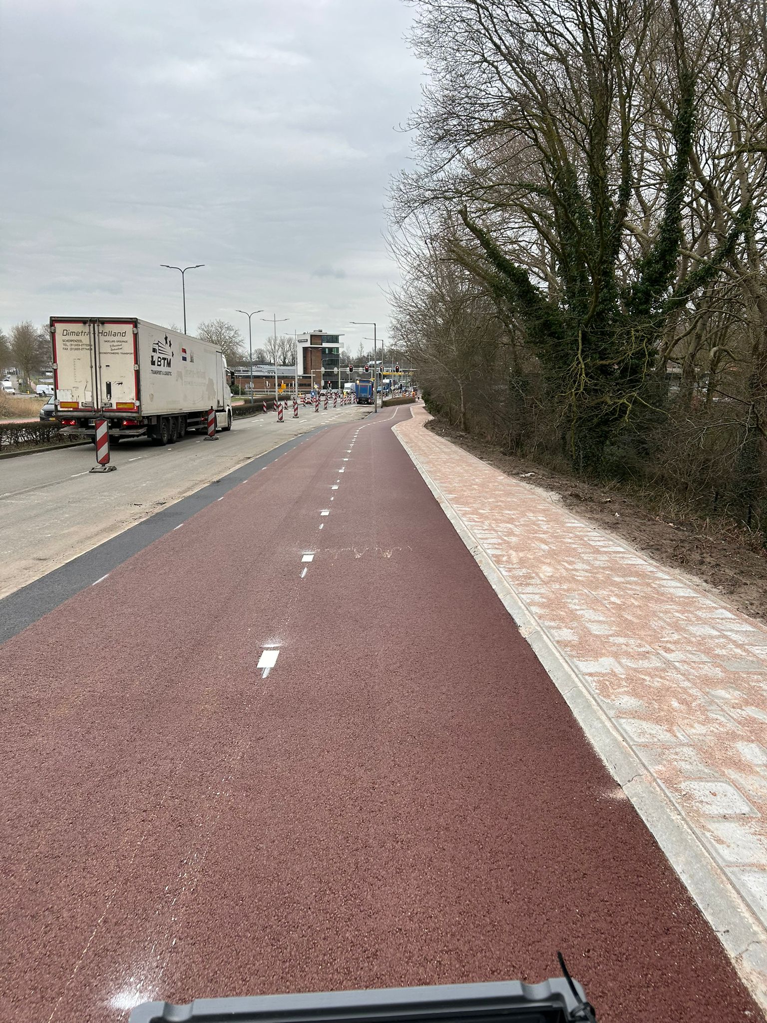 Fase 2A: nieuw aangebracht asfalt
