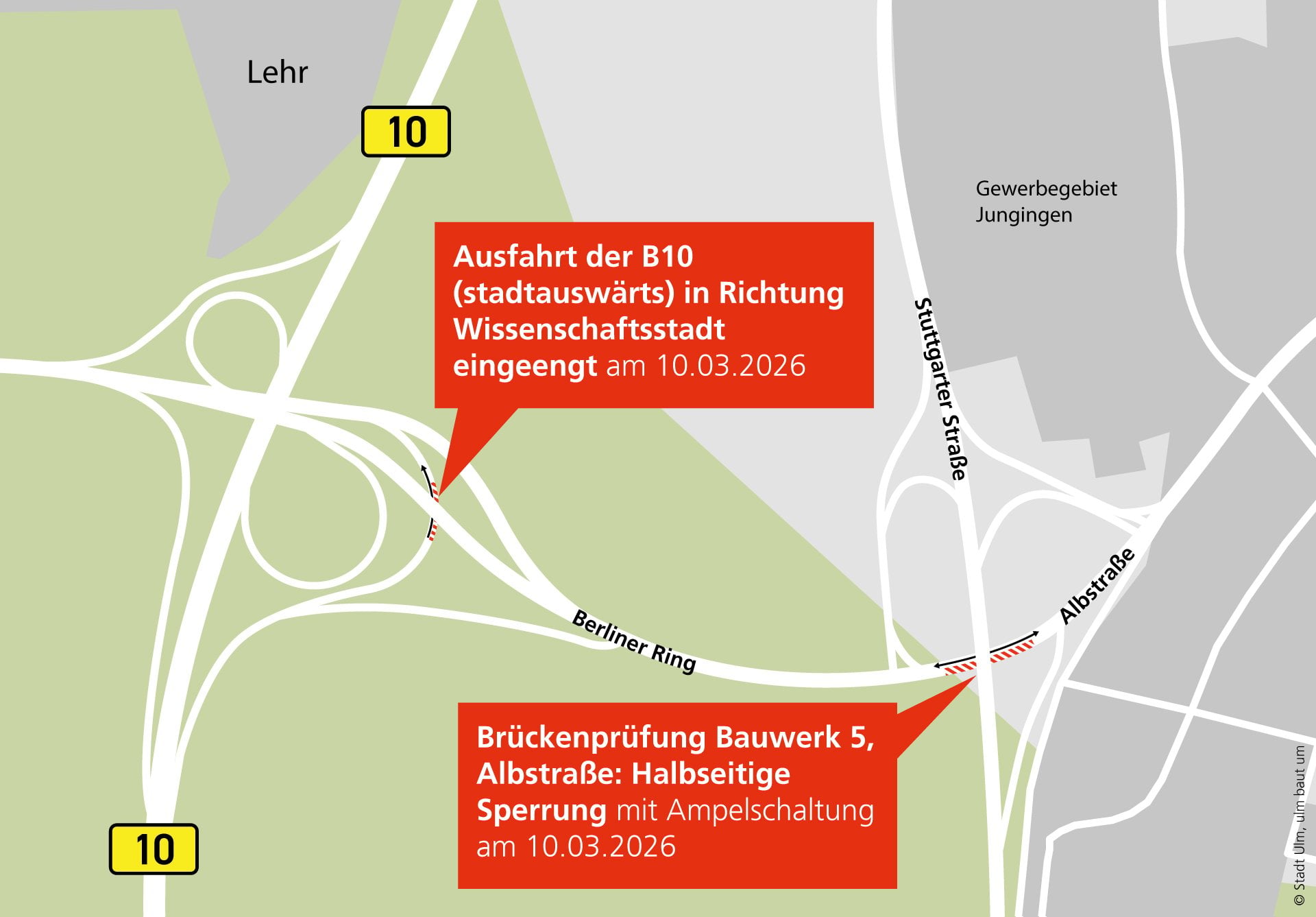 Übersicht d. Brückenprüfungen am 10.03.2026