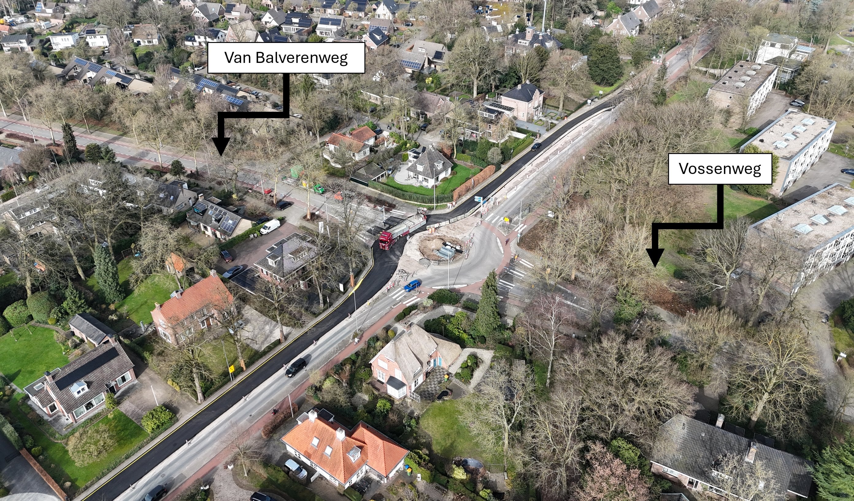 Bovenaanzicht kruispunt Edeseweg