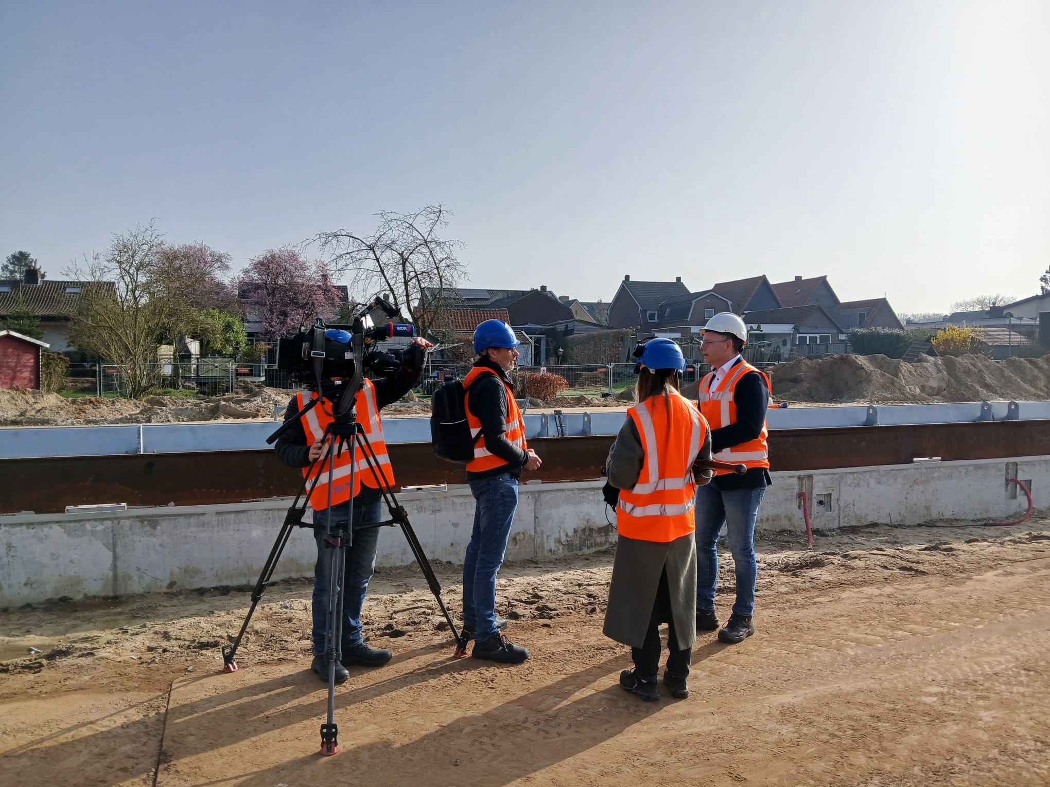 Jeroen Achten (Waterschap Limburg) in gesprek met Markus Waerder (WDR).