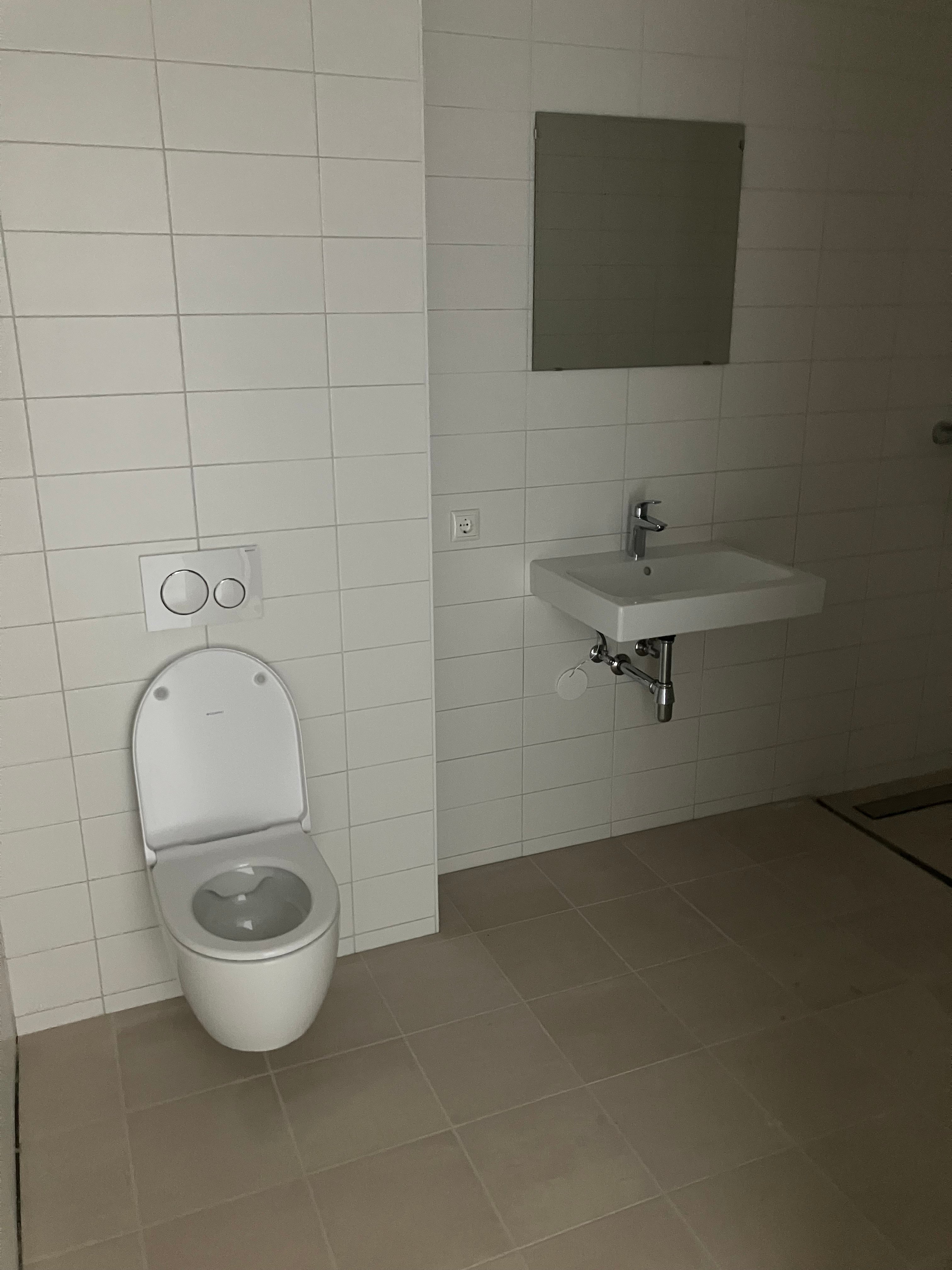 Badkamer in de proefwoningen.