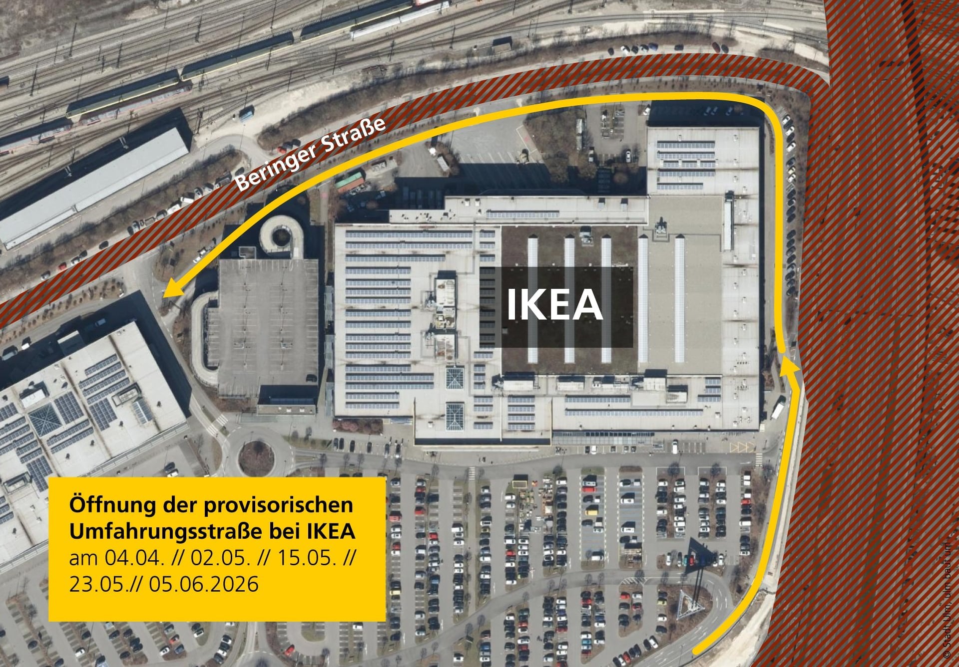 IKEA: Tageweise Öffnung der Beringer Straße