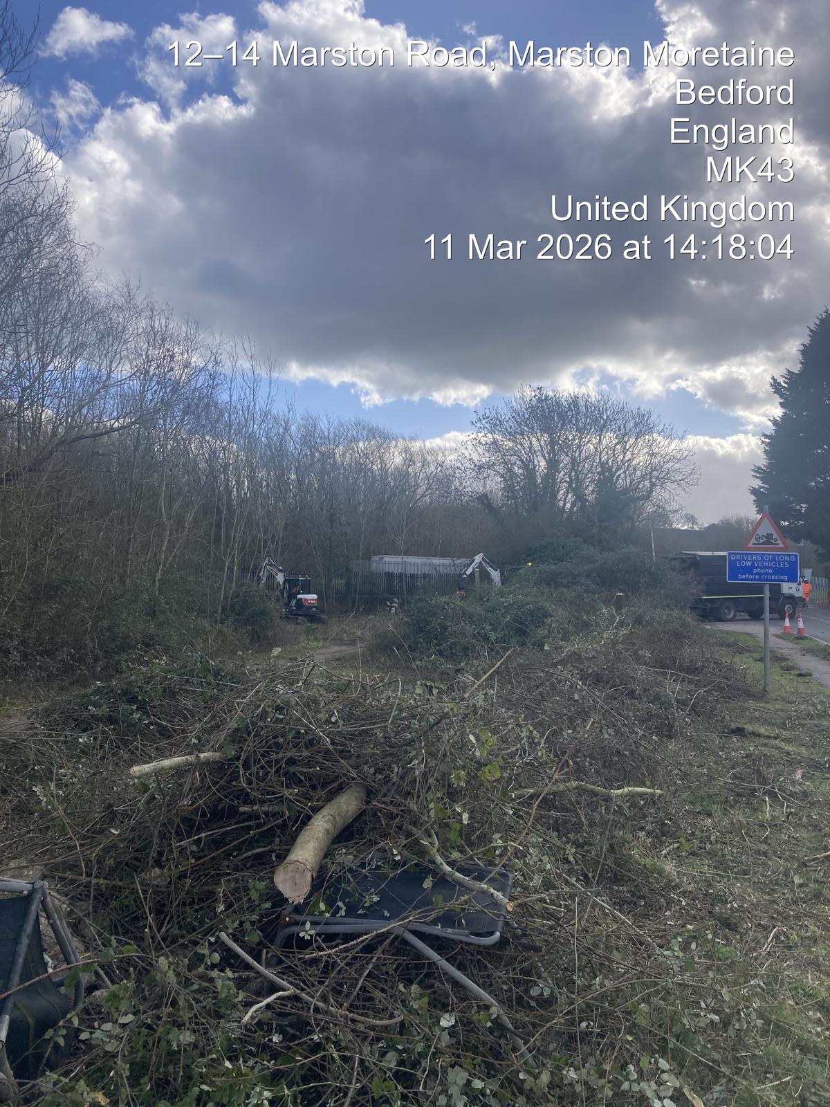 Marston Road - De-vegetation clearance