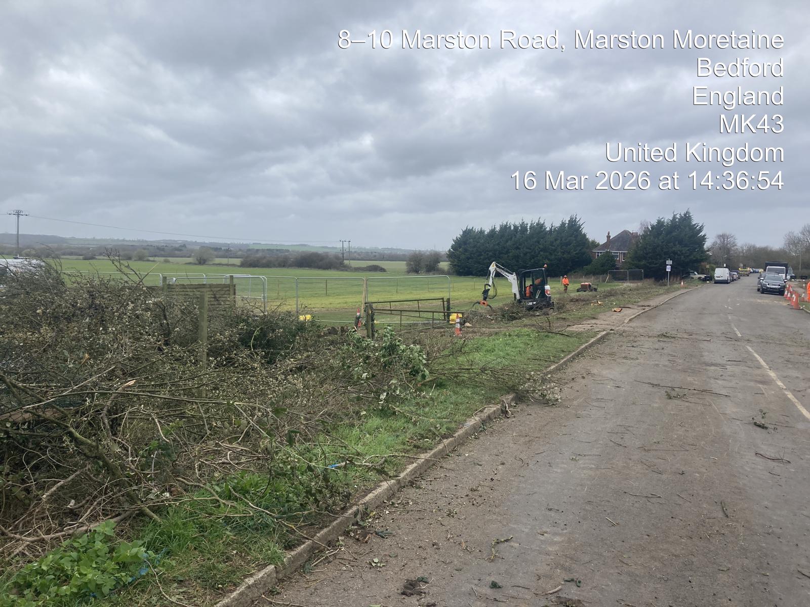 Marston Road - De-vegetation clearance