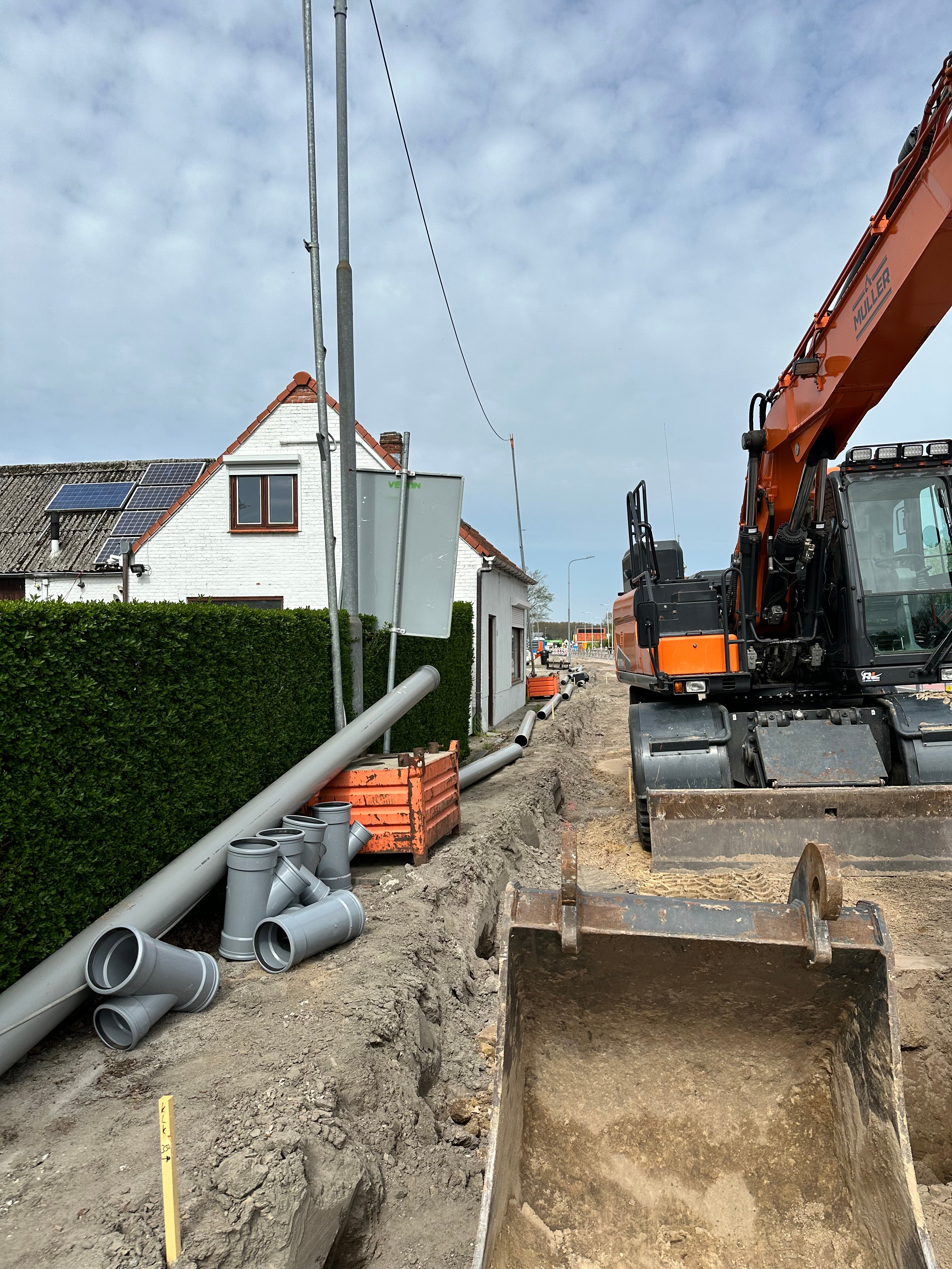 Rioolbuizen liggen klaar