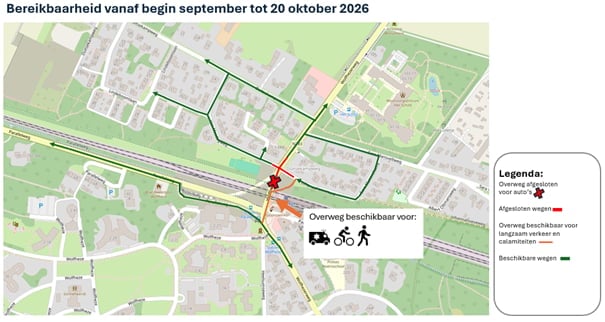 Bereikbaarheid periode: begin september tot 20 oktober 2026