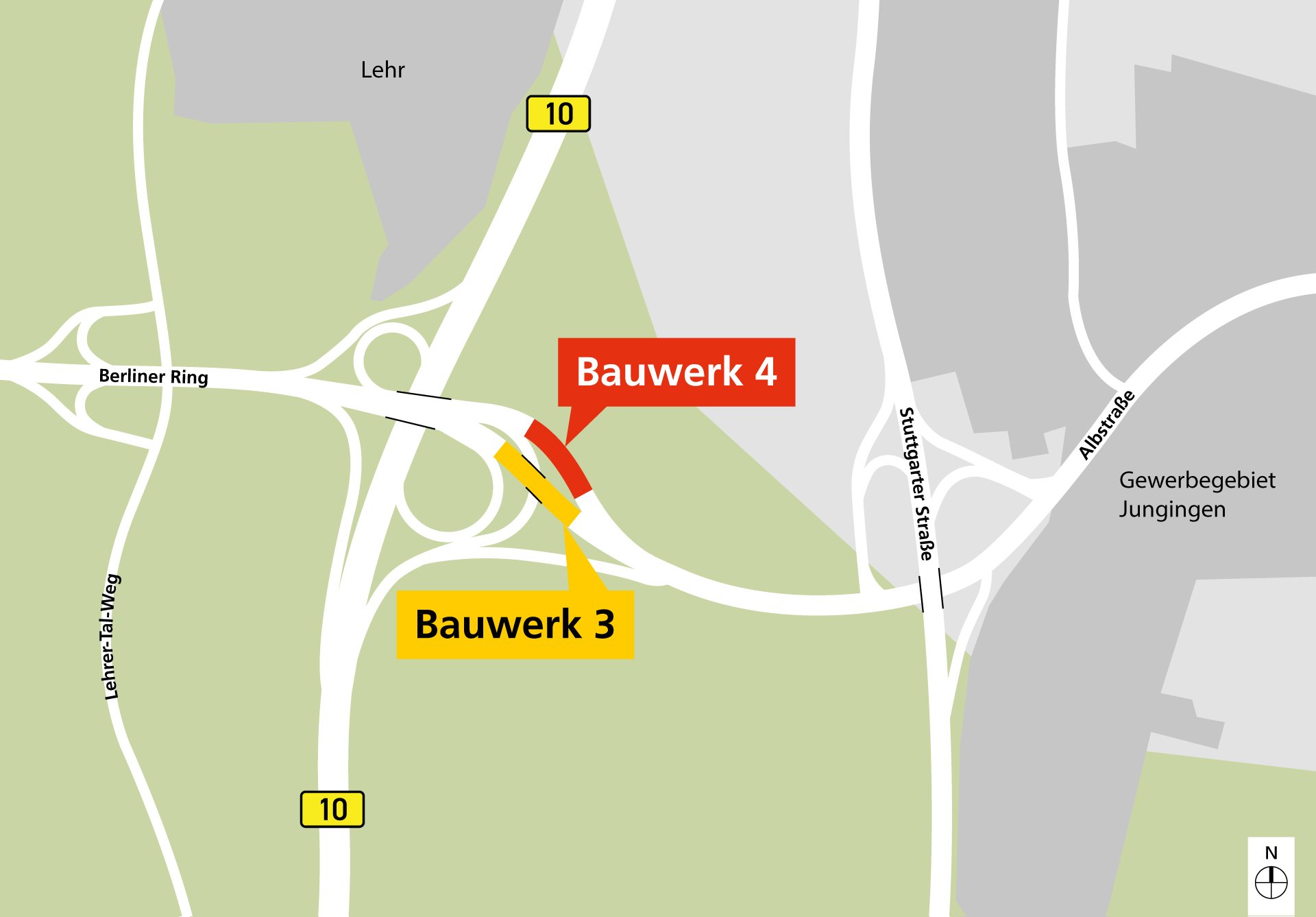 Berliner Ring: Verortung Bauwerk 3 und 4