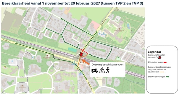 Bereikbaarheid periode: 1 november 2026 tot 20 februari 2027