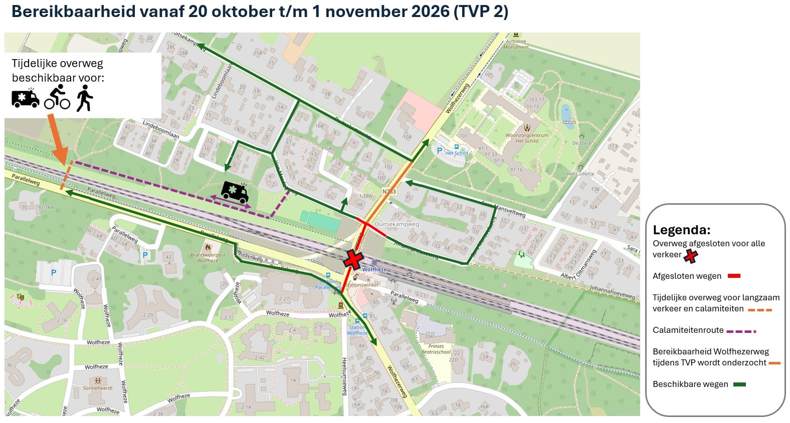 Bereikbaarheid periode: 20 oktober t/m 1 november 2026