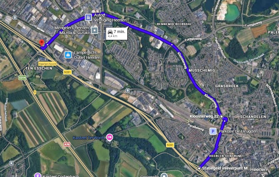 Looierstraat naar de N281