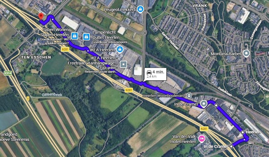 Terworm B naar de N281