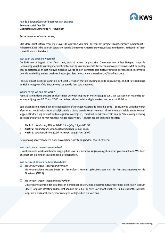 Fase 3B: informatiebrief