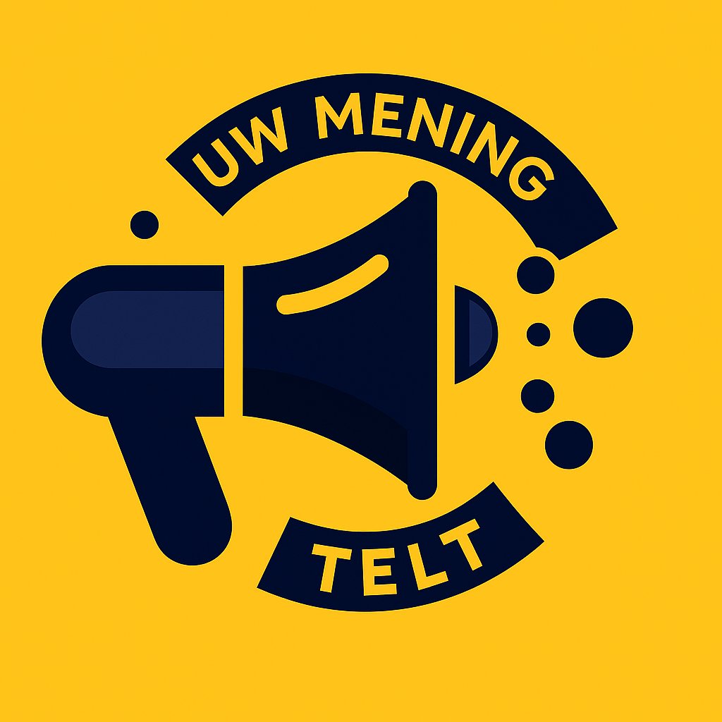 Op de afbeelding ziet u een gele achtergrond met een megafoon en de tekst: ''Jouw mening telt'."