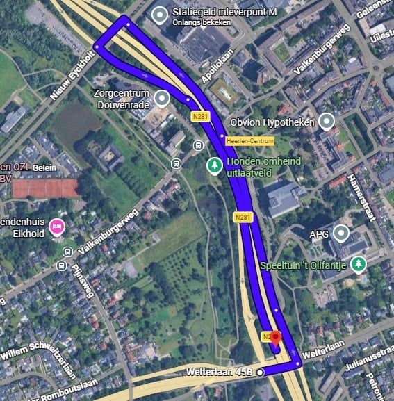 Welterlaan naar de N281