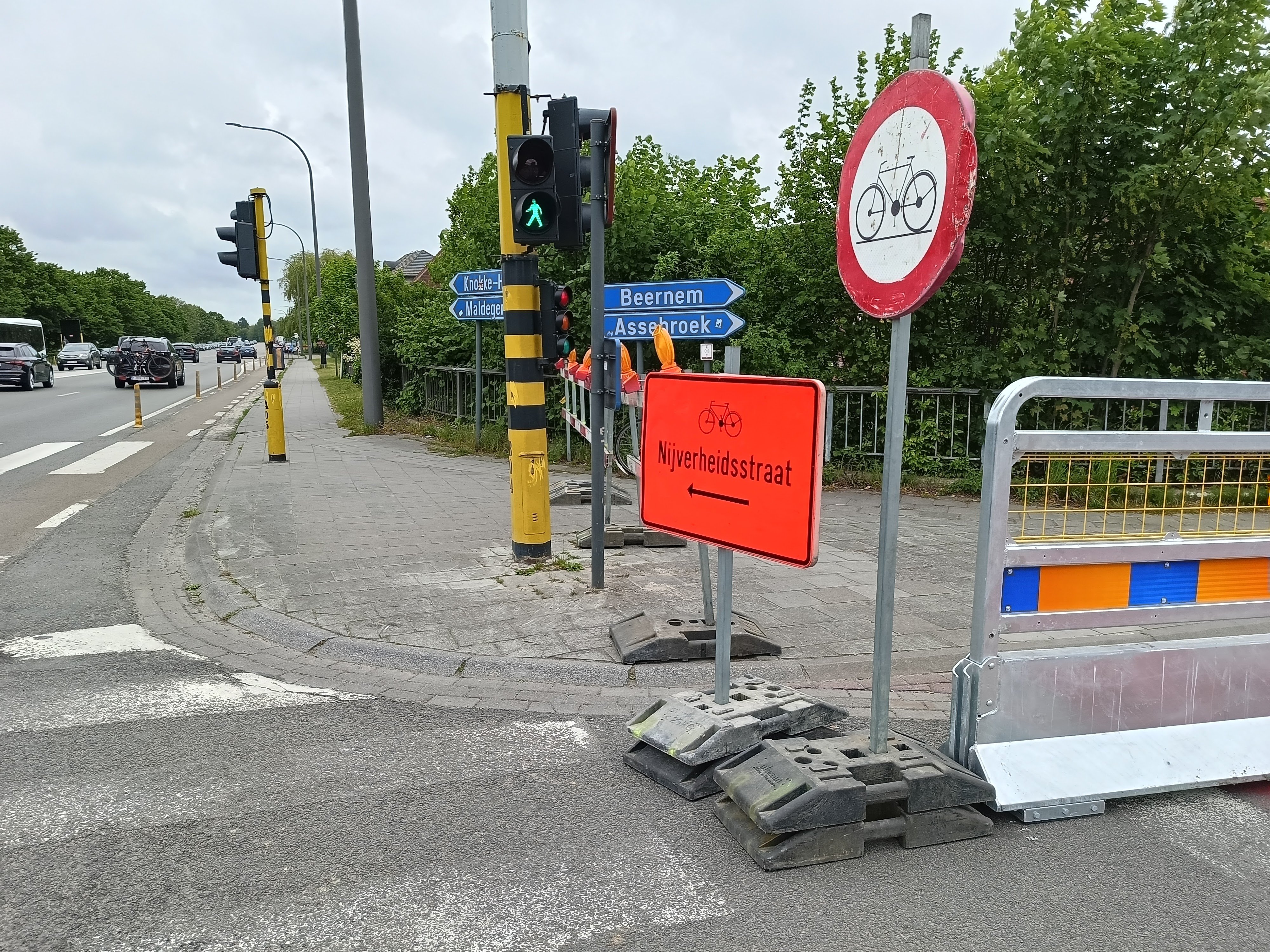 Fietsroute richting Nijverheidsstraat