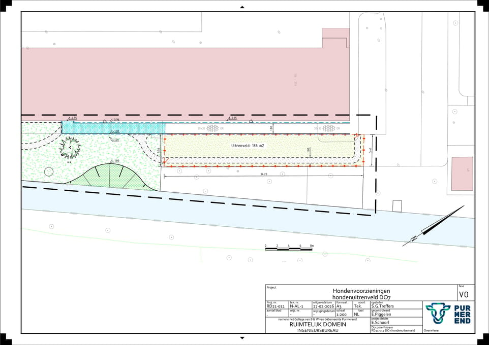 Ontwerp hondenuitrenveld