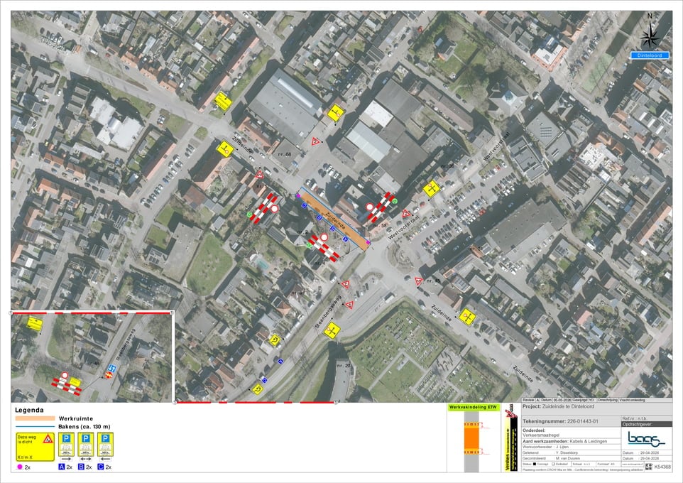 Verkeersafsluiting Zuideinde