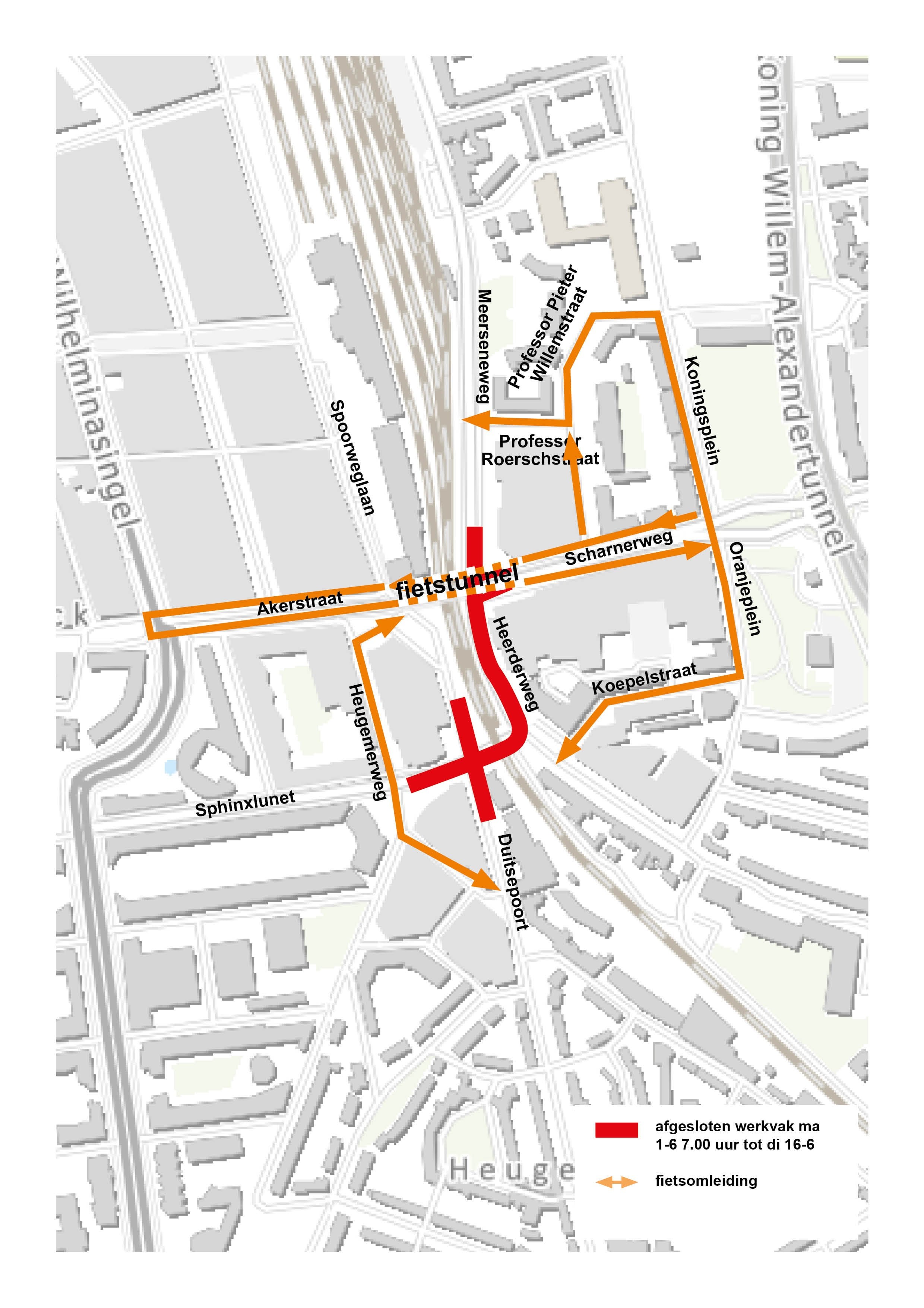 Afbeelding 3: omleiding fietsverkeer