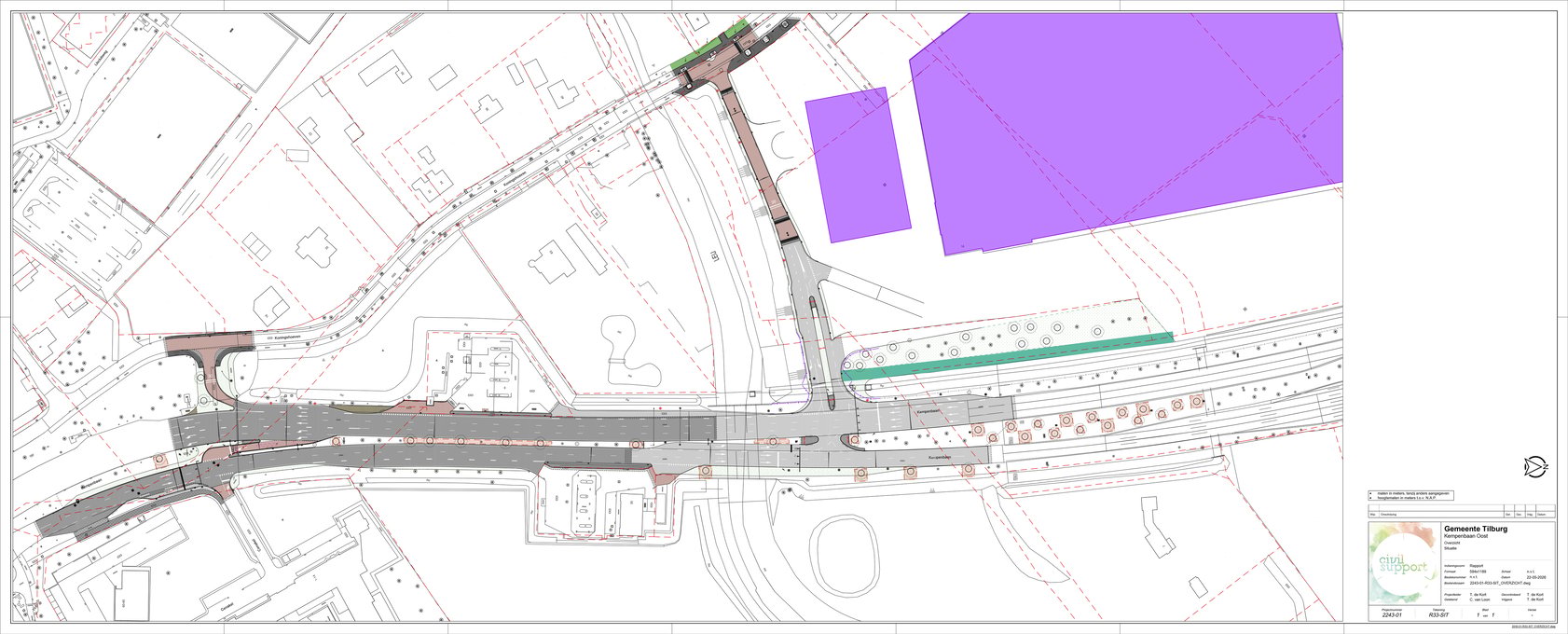 Ontwerptekening Kempenbaan Oost