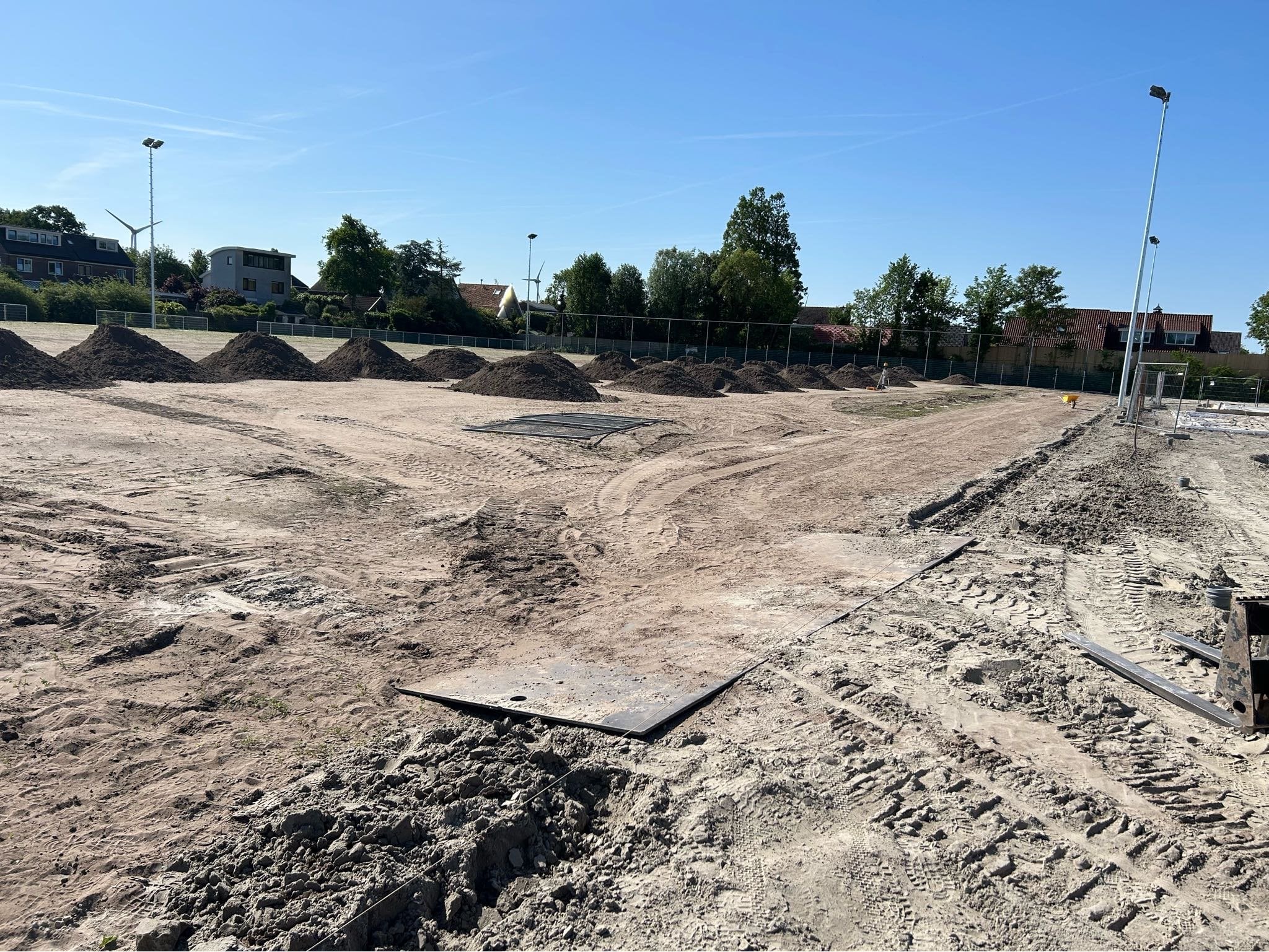 Grond aanvullen hoofdveld