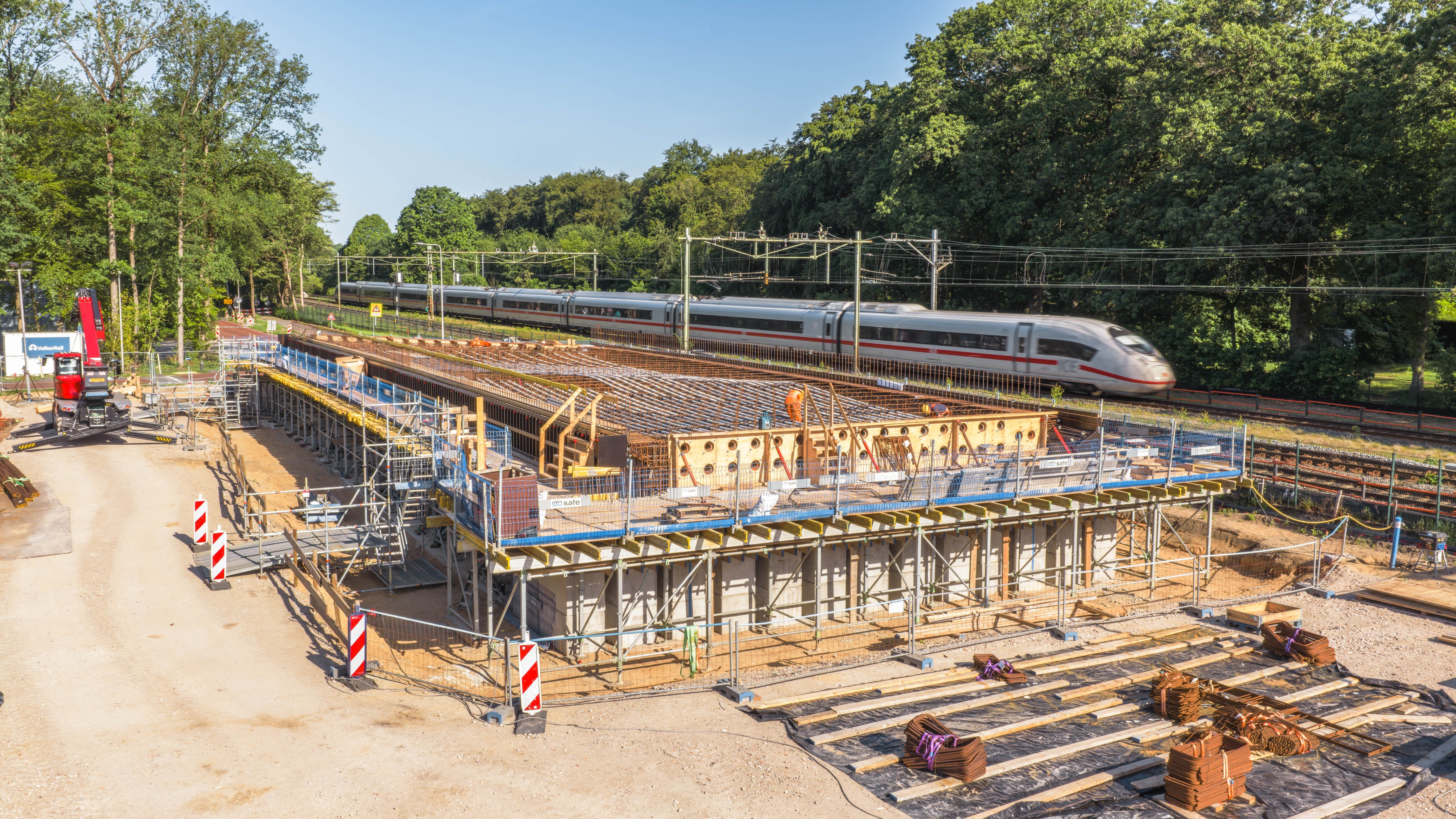 Huidige voortgang van de voorbouw van de spooronderdoorgang, Bertels fotografie