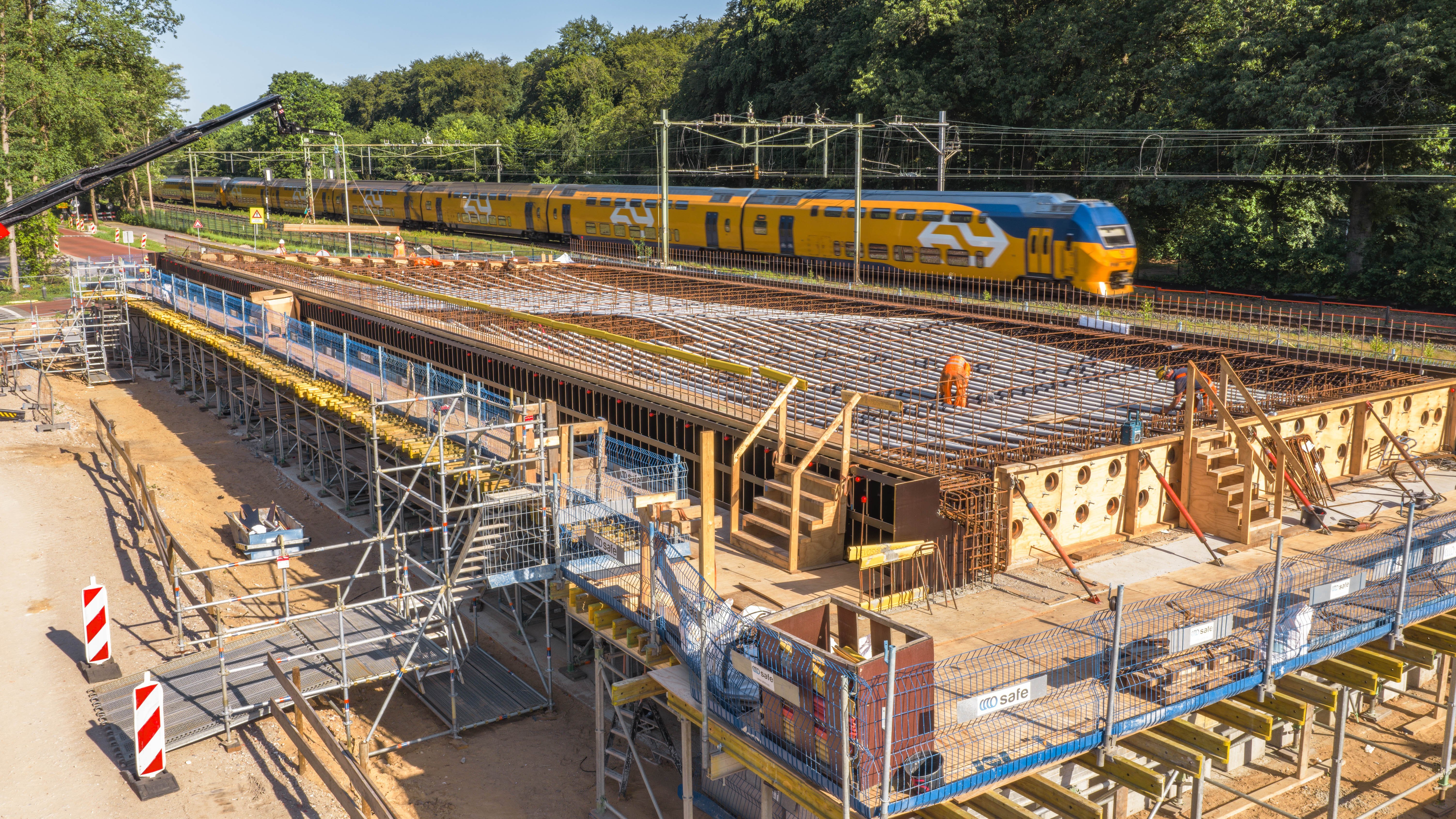 Huidige voortgang van de voorbouw van de spooronderdoorgang, Bertels fotografie
