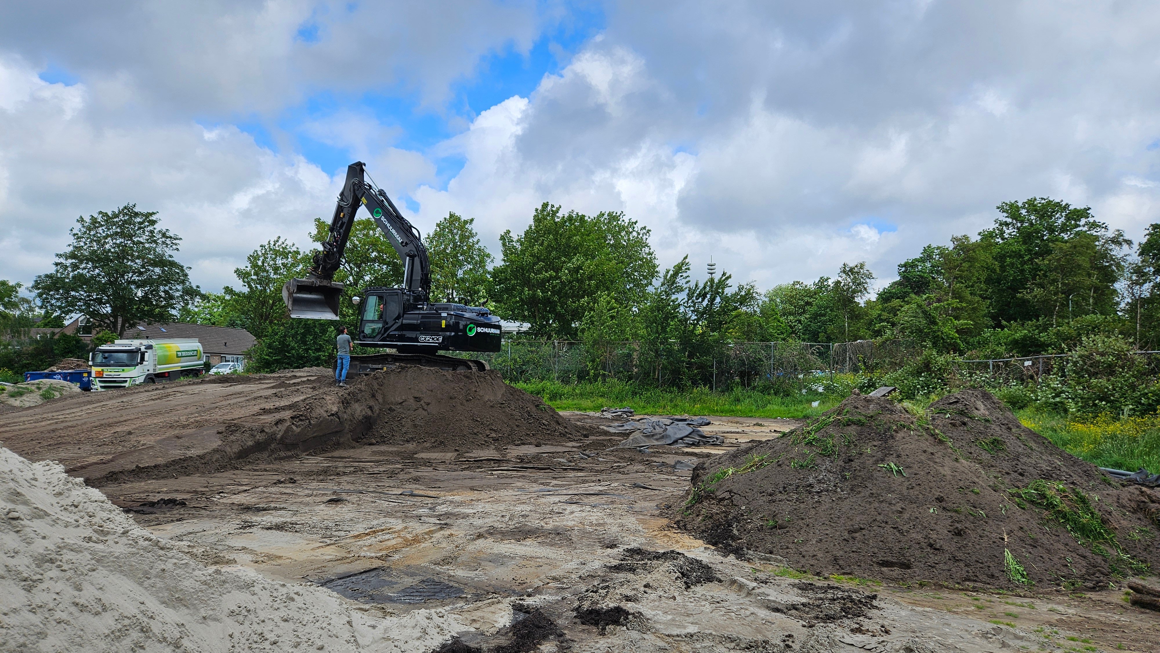 De bergen grond worden steeds kleiner