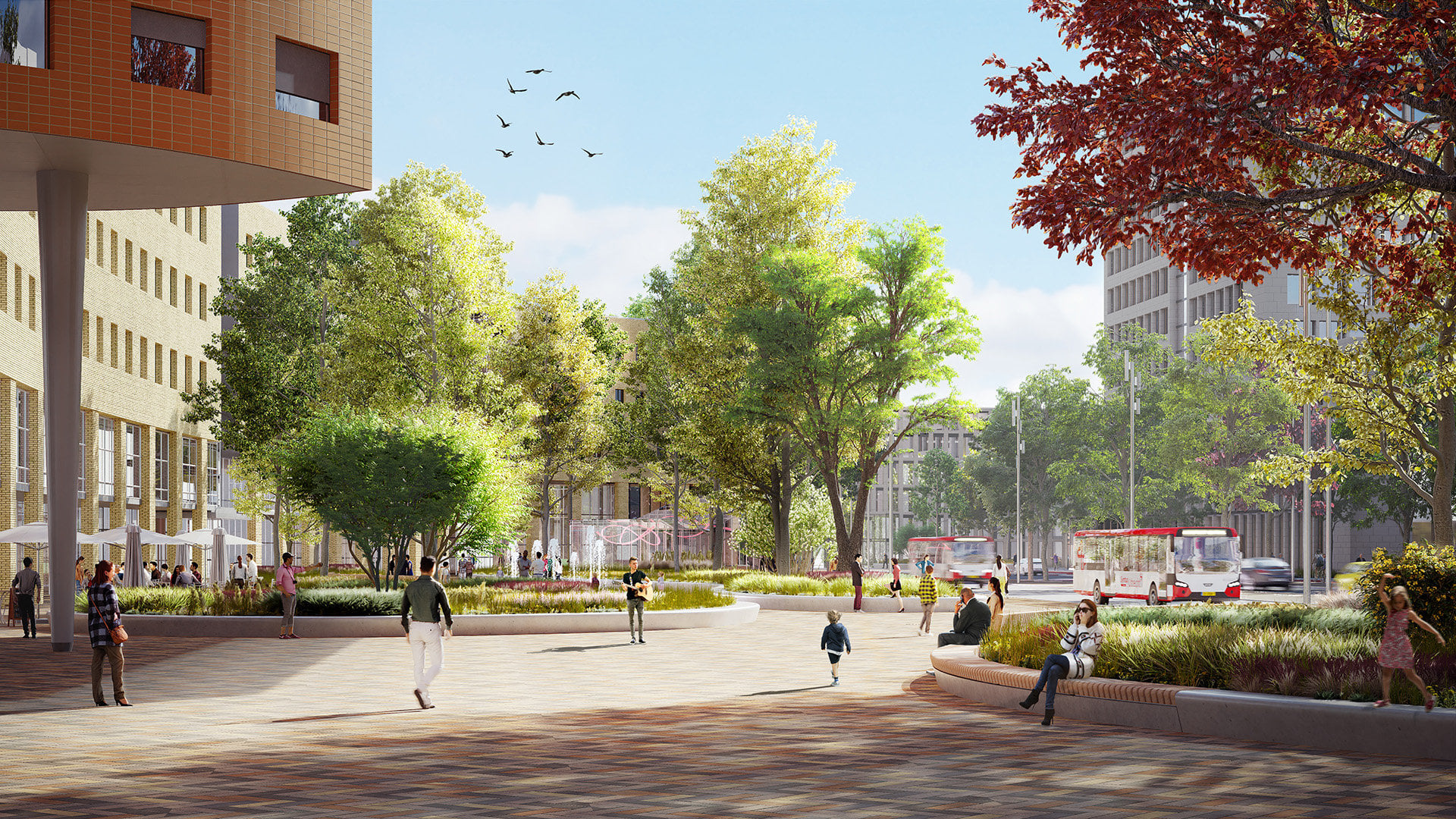 Zodra de verbouwing van de ondergrondse fietsenstalling klaar is, start gemeente Amersfoort met de werkzaamheden voor de inrichting van het nieuwe Stationsplein.