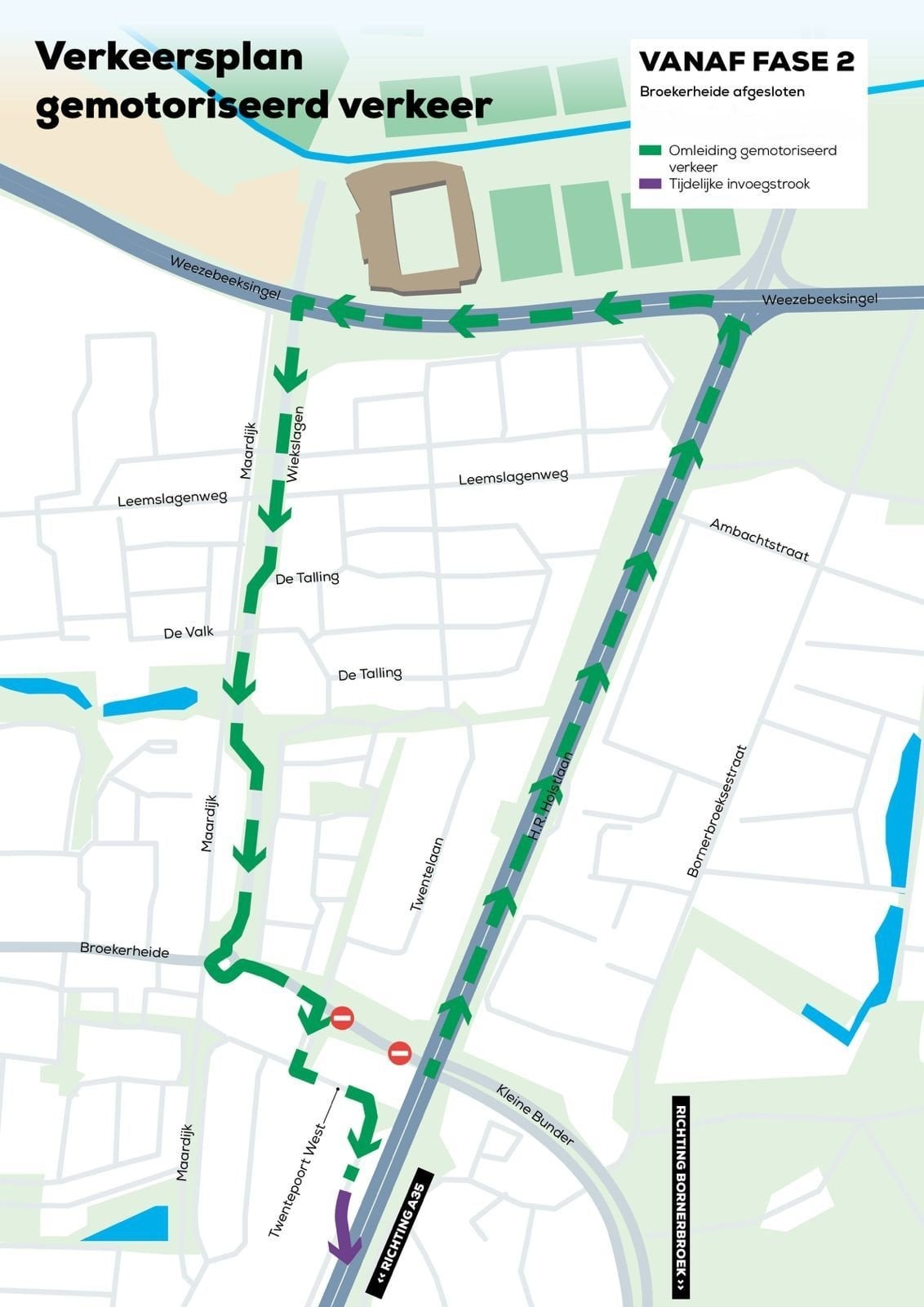 Omleiding gemotoriseerd verkeer, vanaf fase 2