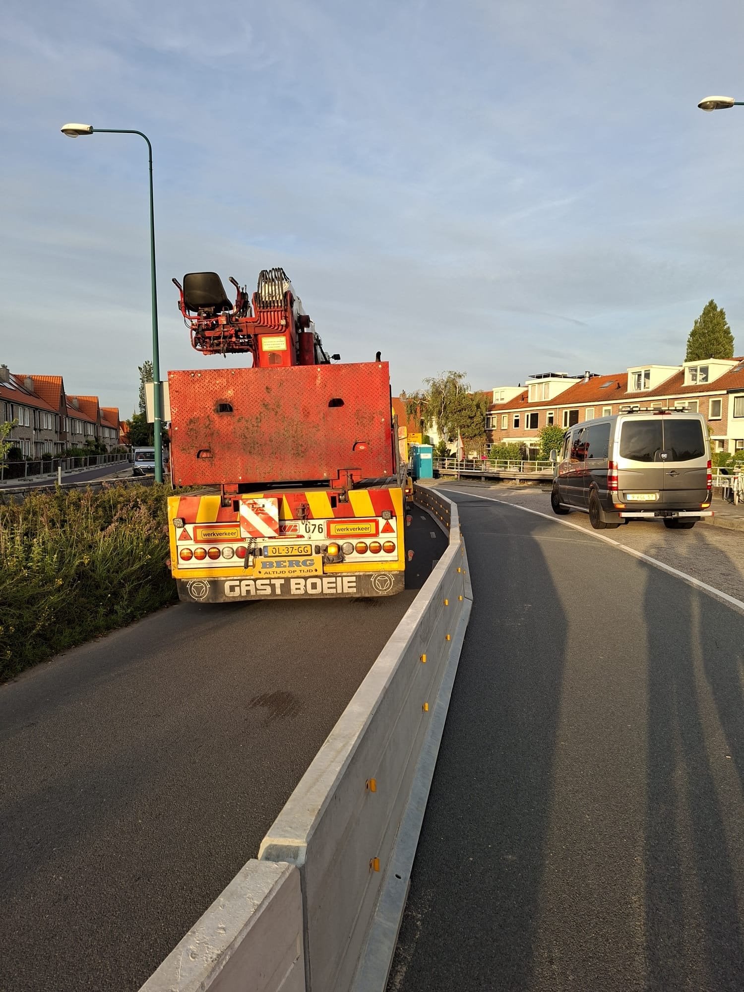 Plaatsen van de smallere barriers