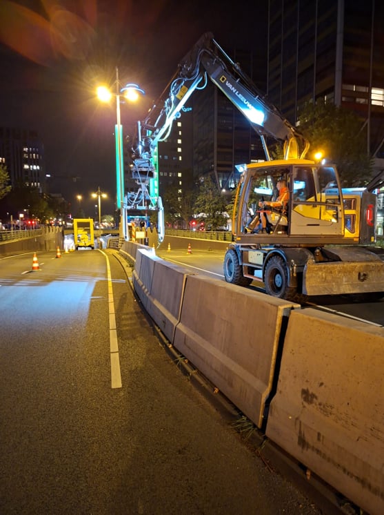 Nachtelijke werkzaamheden ter voorbereiding van verkeersmaatregelen